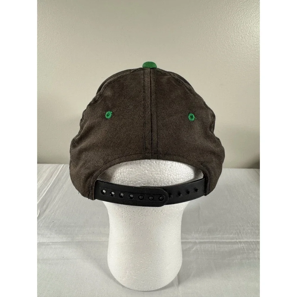 90s Vintage Notre Dame Fighting Irish Snapback Hat Black Green UND Leprechaun